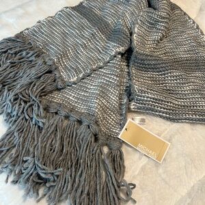 Michaels Gray Knitted Throw Blanket